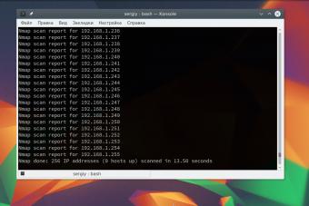 Сетевой сканер NMAP - основные команды